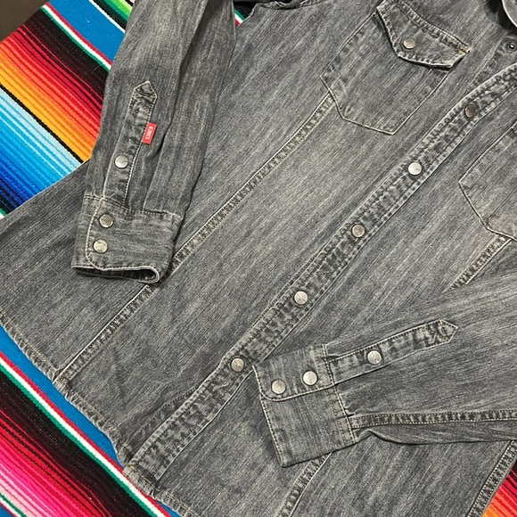 Kimes Ranch Black Denim Button Down - Picture 4 of 5